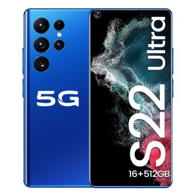 China Hot Selling Dual SIM Card 2022 Cell Phone S22 Ultra 7.3 Inch HD Screen Smartphone Android 12.0 Smartphone 16gb+512gb Mobile Phone for sale