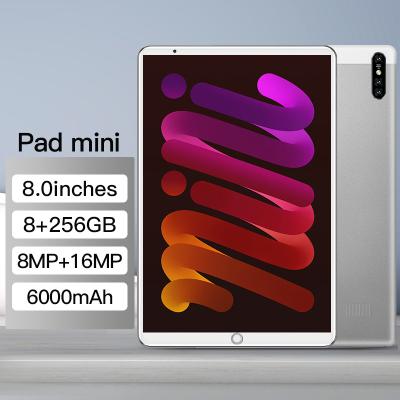 China Waterproof 2021 Inch IPS FHD+ Octa Core Mini Android 10 Pad 8 Type-C Wifi GPS 8GB+256GB 6000mAh Dual SIM Dual Standby Tablet for sale