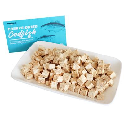 China OEM Factory Sustainable Pet Snacks China Wholesale Freeze Dried Cod for sale