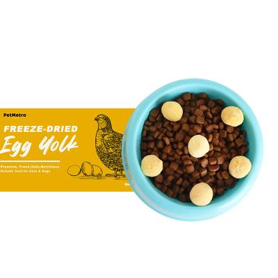 China Stocked pack of pet snacks 100g wholesale or OEM freezen delicious dry food for cat quail egg yolk for sale