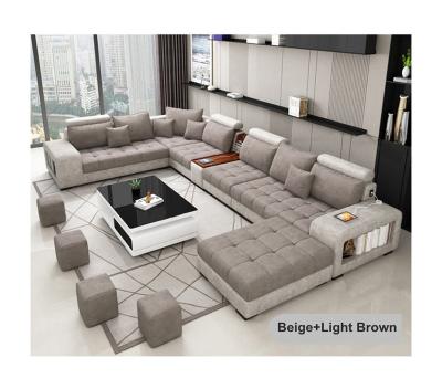 China Sofa Set Furniture Living Room Modular Modern Leather Sofas Sectionals With Audio Speaker for sale