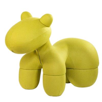 China Bedroom Fiberglass Kid's Pony Chair Modern Leisure Fabric Extended Chair Kids Animal Kids Home Furniture For Living Room for sale