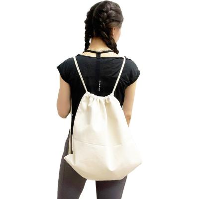 China Handled Recycle Non Woven Cotton Canvas Fabric DUST Bag Drawstring Backpack Bag for sale