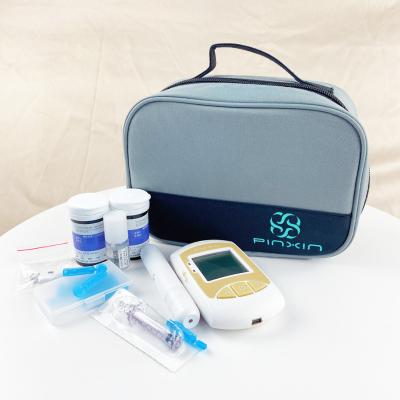 China 300D Oxford Shockproof High Quality Multifunctional Square Shape Bag Medical Equipment Package Glucometer Storage Carry Bag for sale