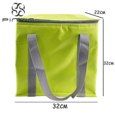 China Reusable Aluminum Foil Food Delivery Supermarket Grocery Lunch Picnic Thermal Zipper Cooler Bag Eco-Friendly for sale