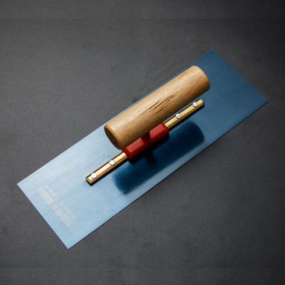 China Wood Handle SQUARE Blue Carbon Steel Brickaying Trowels for sale