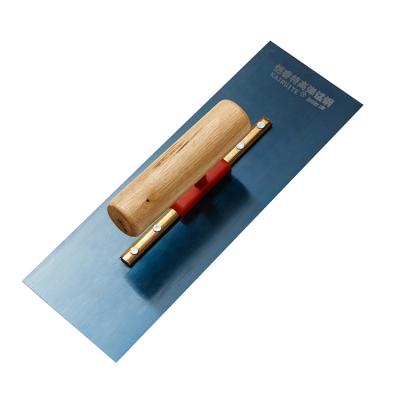 China Wood Handle SQUARE Blue Carbon Steel Plastering Trowels for sale