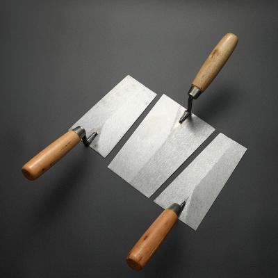 China Hardened and Tempered Steel Float Square Trowel SQUARE End Bucket Wood Handle Masonry Trowel for sale