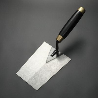 China Black Wooden Handle SQUARE Hardened Tempered Steel Masonry Masonry Pointing Trowel for sale