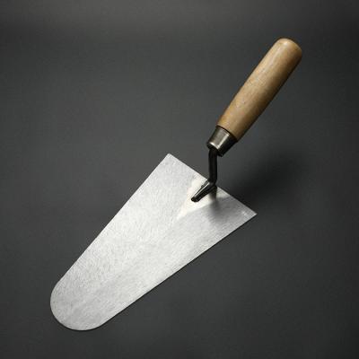 China Carbon Steel Blade Concrete Mortar Float Wood Cornered Masonry Handle Finishing Trowel for sale