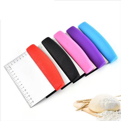 China Amazon Stainless Steel Dough Cutter Pastry Tool Cake Cream Scraper Dough Scraper Sustainable Hot-selling High Quality Baking Scraper for sale