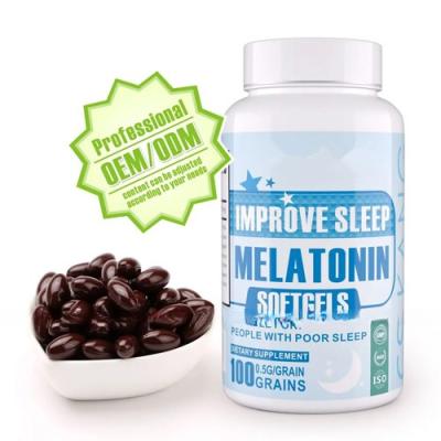 China High Quality Melatonin Softgels Capsules for Improving Sleep soft capsules for sale