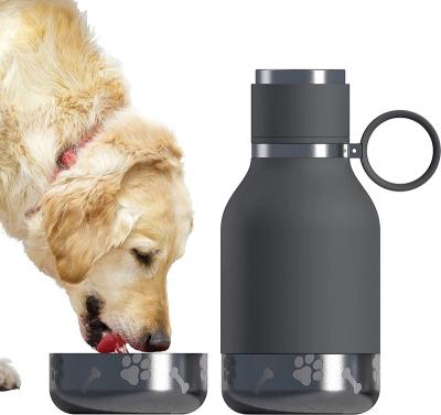 China Portable Travel Sustainable Water Bottle Dog Dog Bowl Fixed in 1 Liter Stainless Steel Bottle for sale