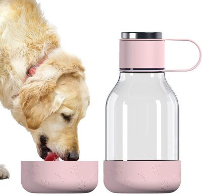 China Viable dog bowl attached to Tritan 1 liter bottle for sale