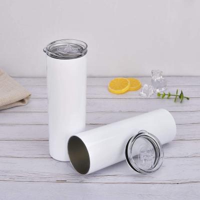 China 20 Oz Sublimation Blank Stainless Steel Sustainable White Tumbler Cups for sale