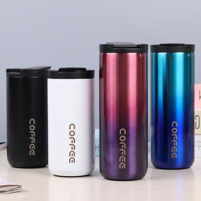 China 2020 Young Fashion Coffee Mug Double Layer Leak Proof Men And Women Viable Korean Creative Outdoor Portable Mugs for sale