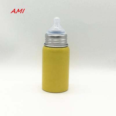 China New Ami Singal Wall Mount Food Grade 18/8 Stainless Steel Viable Baby Bottle With Silicone Nipple And Lid for sale