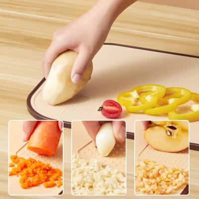 China 2022 Best Seller Sustainable Kitchen Tools Rust Proof PP Wheat Straw Plastic Chopping Board Set Cutting Board for sale