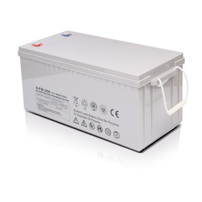 China New set life original deep cycle value sealed 12v 200ah lead acid solar storage deep cycle battery for sale