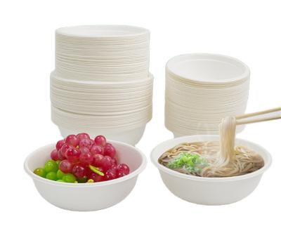 China Hot Selling Disposable Biodegradable Food Container 100% Compostable Sugar Cane 24OZ Bagasse Bowl Compostable Tableware for sale