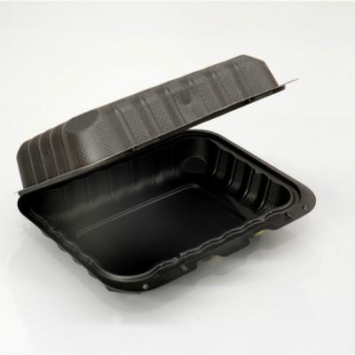 China 9*6 Inch Disposable Plastic Filled Microwave Disposable Mineral Take Out To Go Clamshell for sale