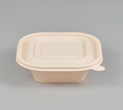 China Thermoforming Disposable Eco-Friendly Biodegradable Cornstarch 360ml Round Take Out Food Container for sale