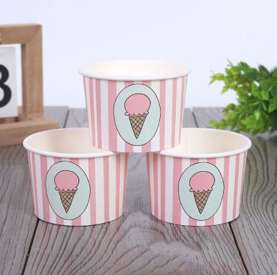 China Hot Selling Good Quality Customized Design Degragable Disposable Recycle Ice Cream Cup for sale