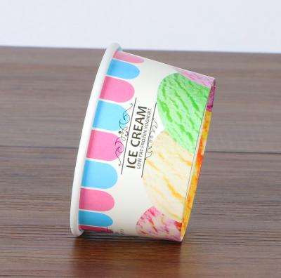 China Customized High Quality Disposable Design Ice Cream Disposable Eco Friendly Paper Cup for sale