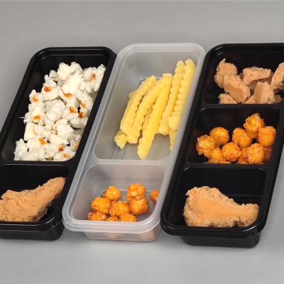 China High Quality Disposable Plastic Thermoforming PP Rectangle Sushi Party Take Out Disposable Lunch Food Tray for sale