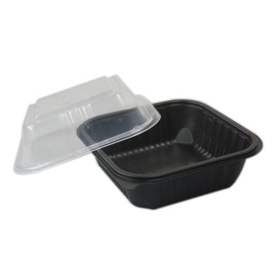 China 6 Inch Plastic Disposable Microwave Eco-friendly Outlet Sealed Clamshell Packaging Hamburger Box for sale