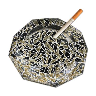 China Europe Customized High Quality Octagonal K9 Crystal Cigar Ashtray For Business Gift for sale