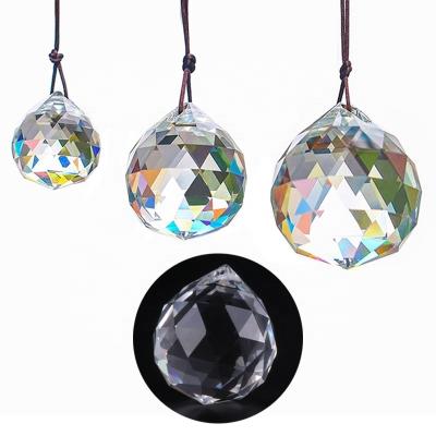 China Europe 20MM-100MM K9 Clear Faceted Crystal Chandelier Ball Hanging Lighting Glass Balls Wholesales for sale