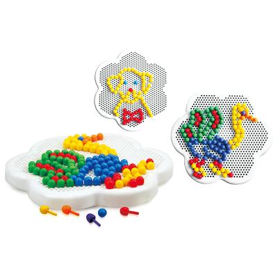 China Color Matching Mosaic Toys Diffuse Nail Puzzle Pegboard Button Toy For Kids 36 x 25.5 x 21cm for sale