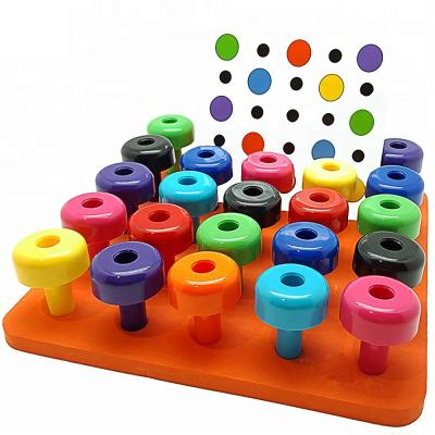 China OEM Plastic Building Blocks Peg Board Set Toy Educational Toy Wholesale Kid Family Theme for sale