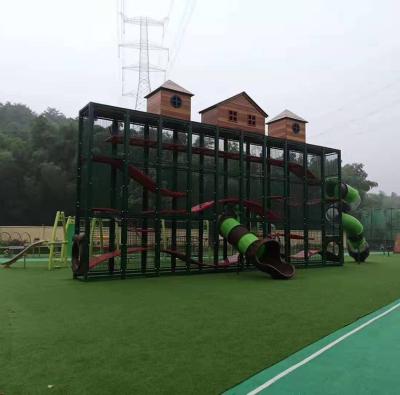 China Plastic Playground Qunzhen Steel Structure Kids Hiking Training Equipment Amusement Park Customized Outdoor Playground for sale