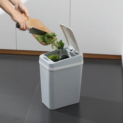 China Wireless 12L Smart Automatic Induction Trash Can Touchless Trash Can Electric Rubbish Bin for sale