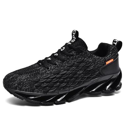 China Cushioning Wearable Wholesale Light Weight Knitted Casual Sports Shoes Boys Athletic Shoes Men Adult Shoes for sale