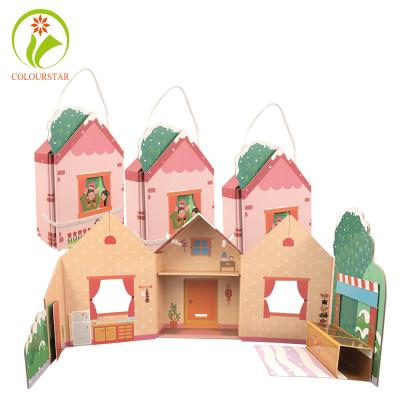 China Recyclable Romantic Paper Gift Packaging Box / House Shaped Cardboard Gift Box for sale