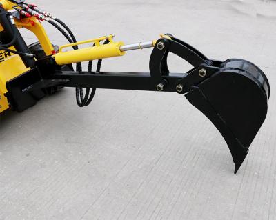 China Hotels Garden Gasoline 23hp Mini Skid Steer Wheel Backhoe Loader Digger Attachment For Sale for sale