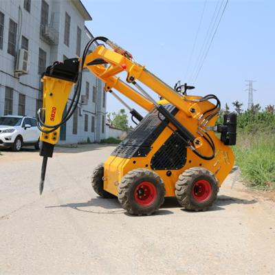 China Garment Shop Mini Skid Steer Loader With Hydraulic Breaker Hammer for sale