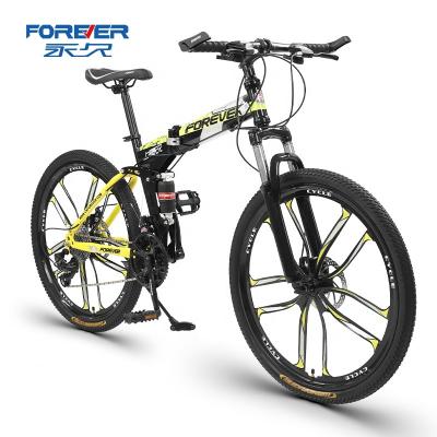 China Fashion factory special sale 21speed folding mountain bike knife wheel shock absorbing bicycle FOREVER 26inch ten for sale