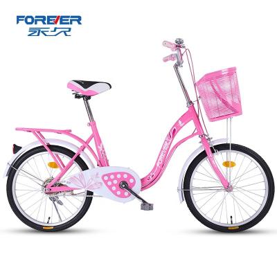 China Street FOREVER 2022 Popular 20 Inch Single Speed ​​Bicycle With Basket Light City Bicycle For Lady for sale