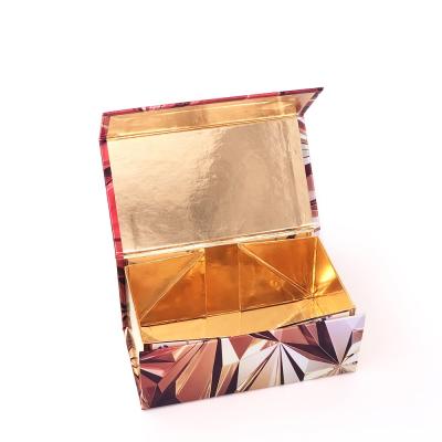 China OEM Recyclable Printing Luxury Gold Glitter Paper Cardboard Cosmetics Box Eco Packaging Magnetic Closure Handmade Folding Branding Gift Box for sale