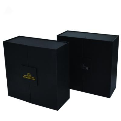 China Open Door Packaging Gift Box Recyclable With Gold Or Silver Foil Logo for sale