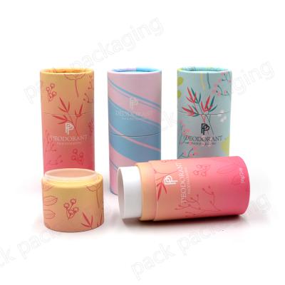 China New Recyclable Recyclable Eco Cardboard Custom Wrapped Newspaper Empty Tube Lip Balm Container For Air Freshener Twist Up Packaging for sale