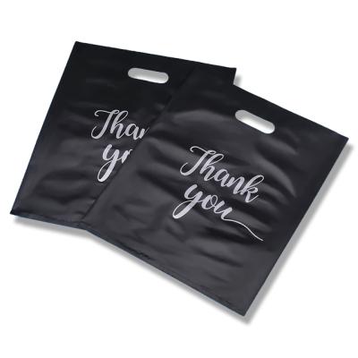 China BIODEGRADABLE die cut custom plastic flat bottom pe shopping bag ziplock bags holder die cut die cut shopping bags for sale