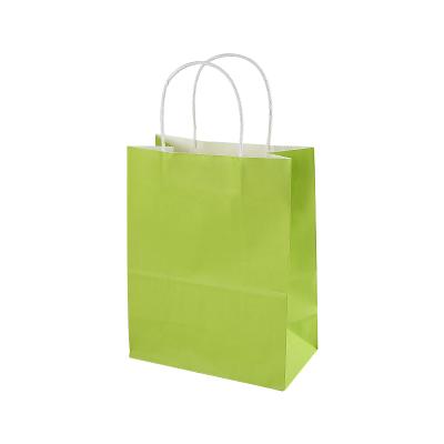 China Recyclable Recyclable Kraft Paper Bag With Custom Logo , Shopping Tote Bags For Food With Handle for sale