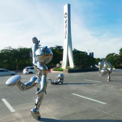 China Custom Metal Child Sculpture Stainless Steel Decoration China Outdoor Plaza Sculpture For Sale for sale