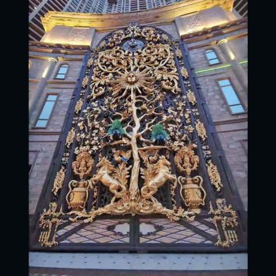 China China Real Estate Exterior Front Decoration Abstract Bronze Door Sculpture For Decoration for sale