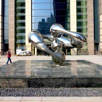 China China Modern Outdoor Abstract High Polished Stainless Steel Metal Children Sculpture For Public Square for sale